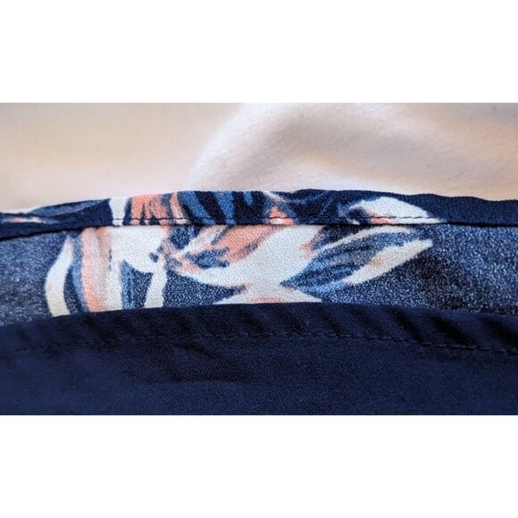 CHARLES HENRY Blue One Shoulder Dress Floral Midi Lined Size XS - Picture 7 of 8